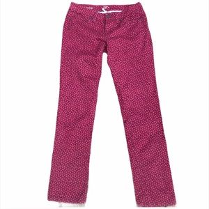 Ann Taylor Loft pink Straight leg paisley print